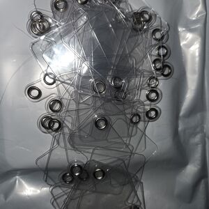 Clear Plastic Tags with Metal Eyelets For Phone Charms